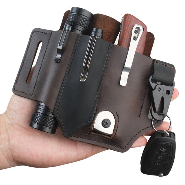 Leather EDC Tool Pouch Outdoor - огляд і ціна Edc Carry Fanny Pack