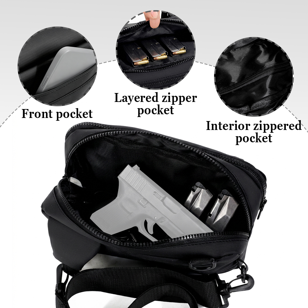 Tactical Pistol Gun Bag Concea - огляд і ціна Edc Concealed Carry Sling Bag