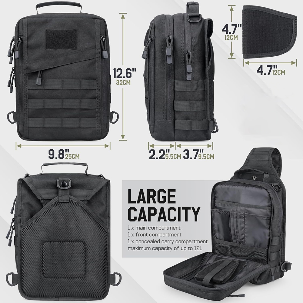 Tactical Sling Backpack Concea - огляд і ціна Edc Concealed Carry Sling Bag